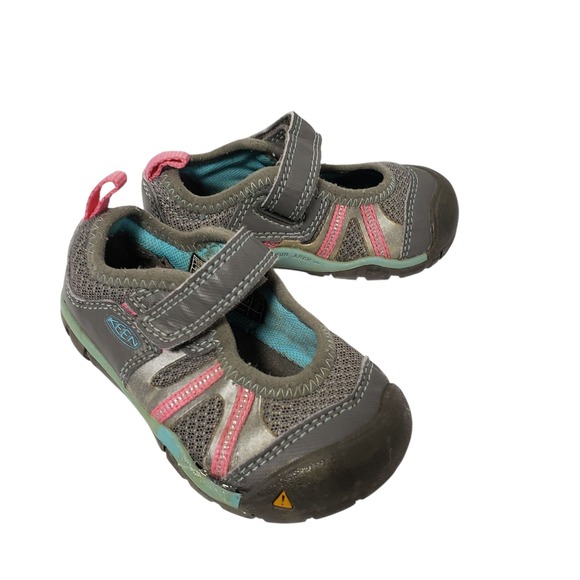 KEEN Girls Gray Mary Jane Shoes Size 6 Toddler Hook Loop Outdoor Casual - Picture 1 of 8